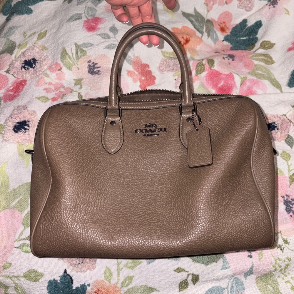 Coach Taupe Leather Satchel